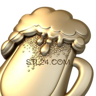 Art panel (A mug of beer, PD_0286) 3D models for cnc